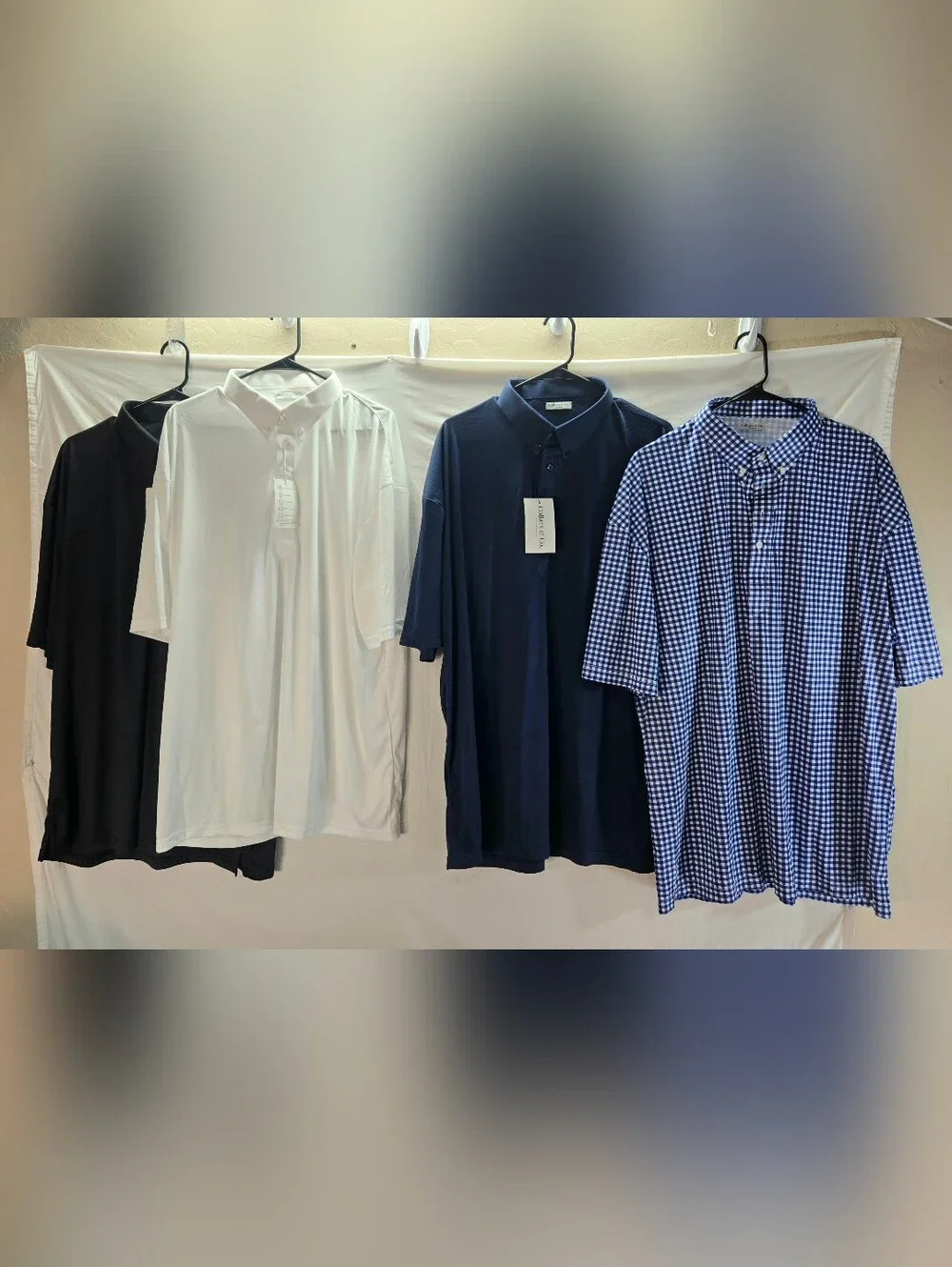 Lot of 4 Collars & Co Men's 3XL Polo Bottom Down Dress Shirts NWT & NWOT